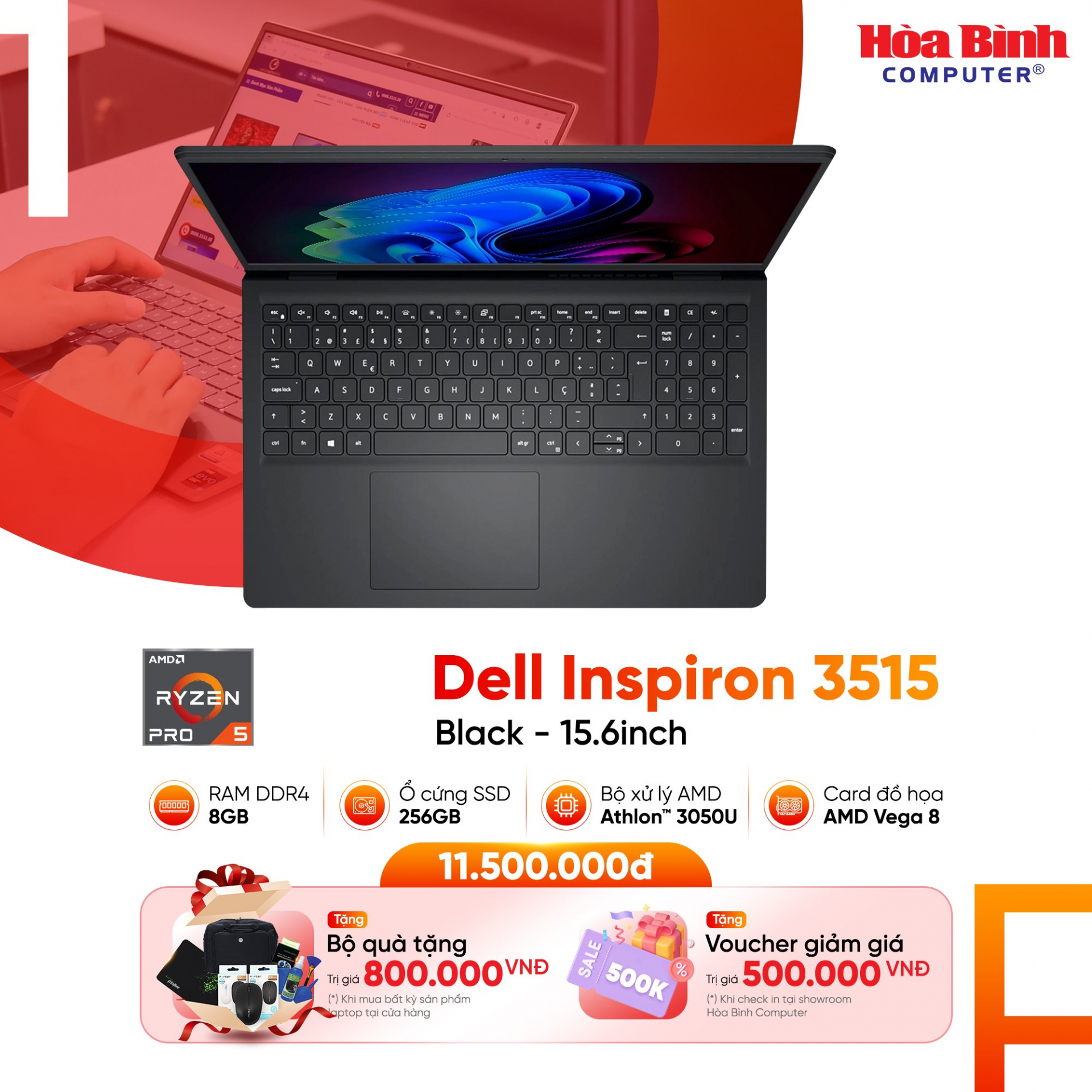 hiệu năng  Dell Inspiron 3515 AMD Athlon™ 3050U