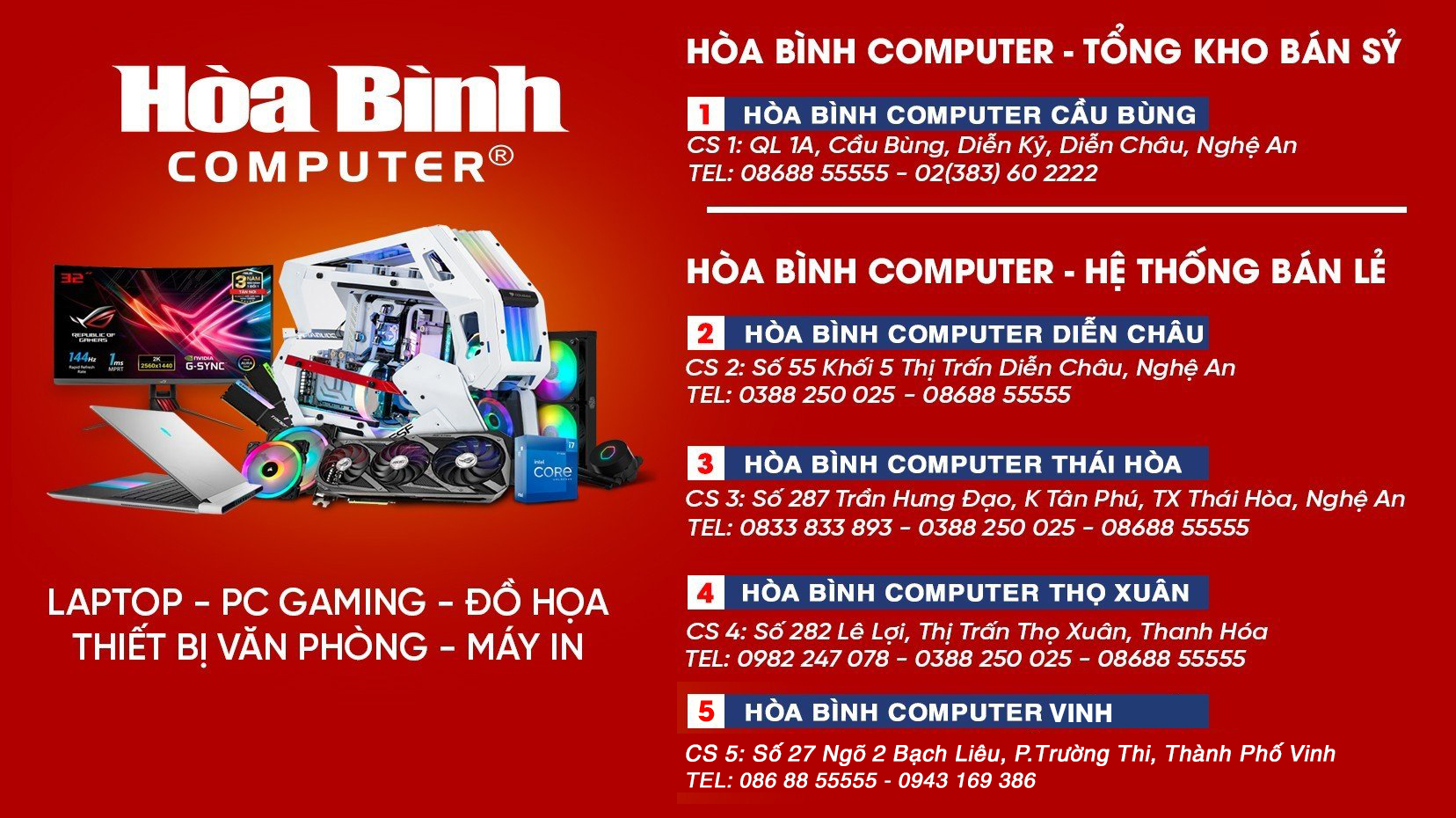 địa chỉ của Hòa Bình Computer